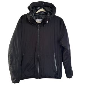 HONMA Men’s Goose Down Jacket Black Hooded Golf Luxury Puffer Coat, Size XL, EUC